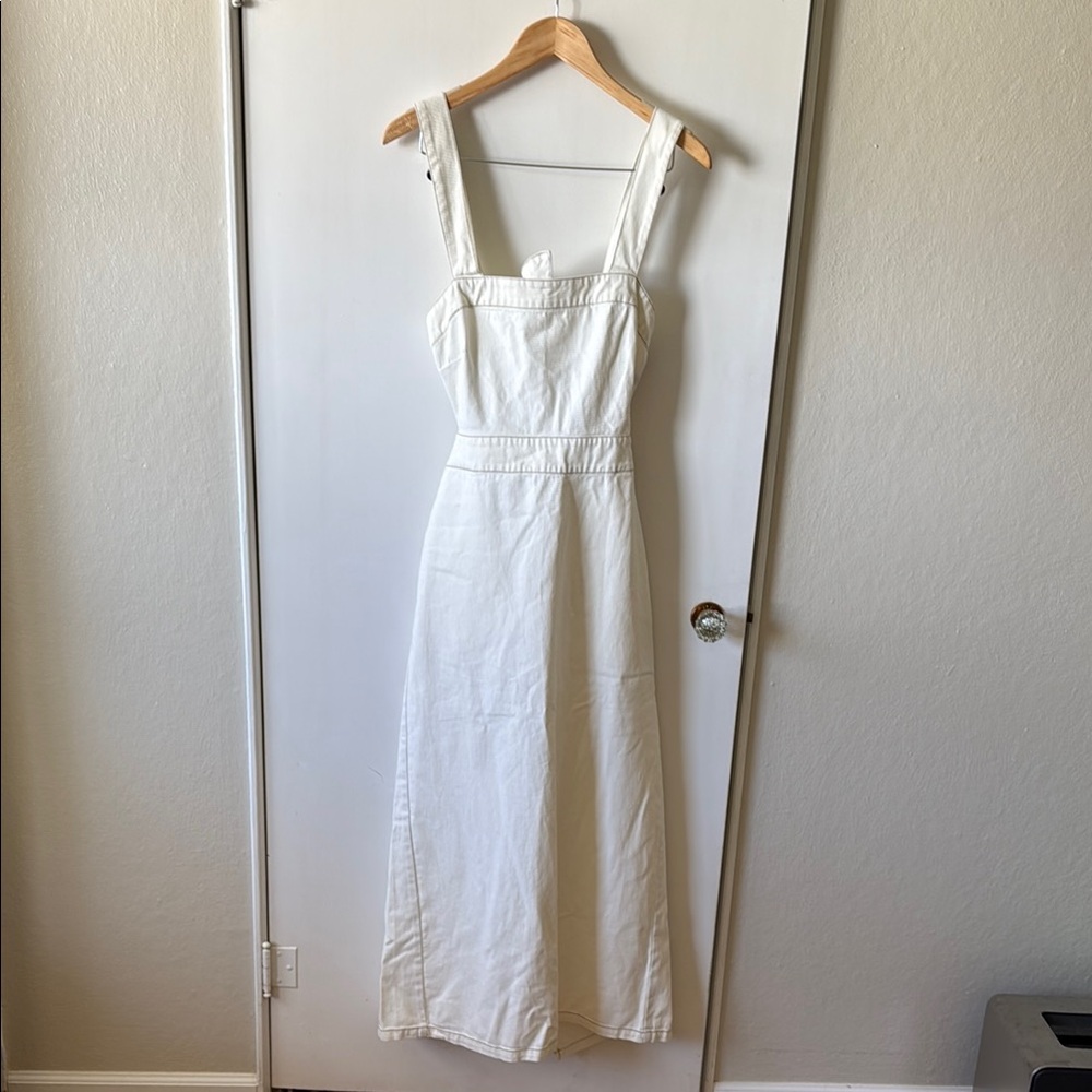 Target Future Collective denim backless dress 8